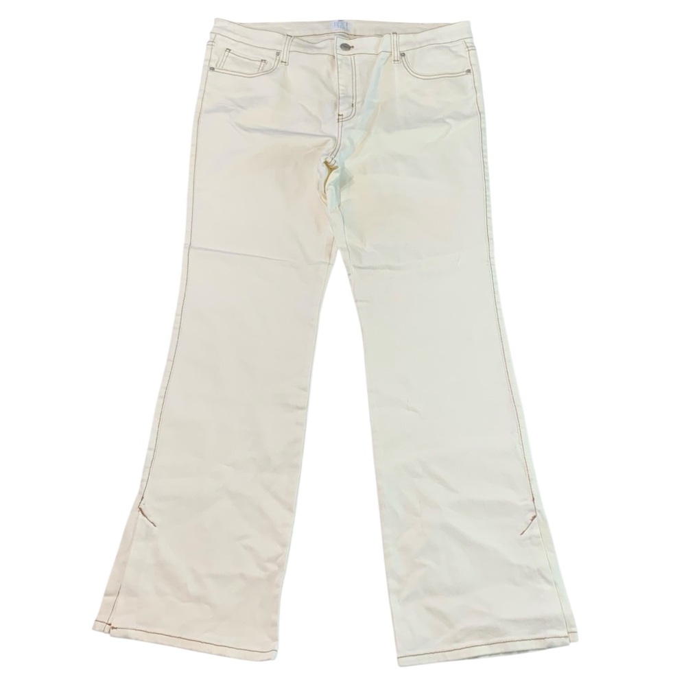TIME & TRU Bootcut Kick Split Cream Jeans Sz 18 - Picture 1 of 6